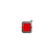 Зажигалка; красный; 4х4,4х1,1 см; металл, пластик. Зажигалка поставляется без газа.