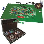 Набор для игры в рулетку и карты; 49,5х34,7х11,7 см; искусственная кожа