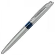 KOMBI, ручка шариковая, хром/синий перламутровый, металл