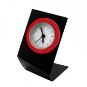 Часы настольные; красный; 6х6х10 см; металл